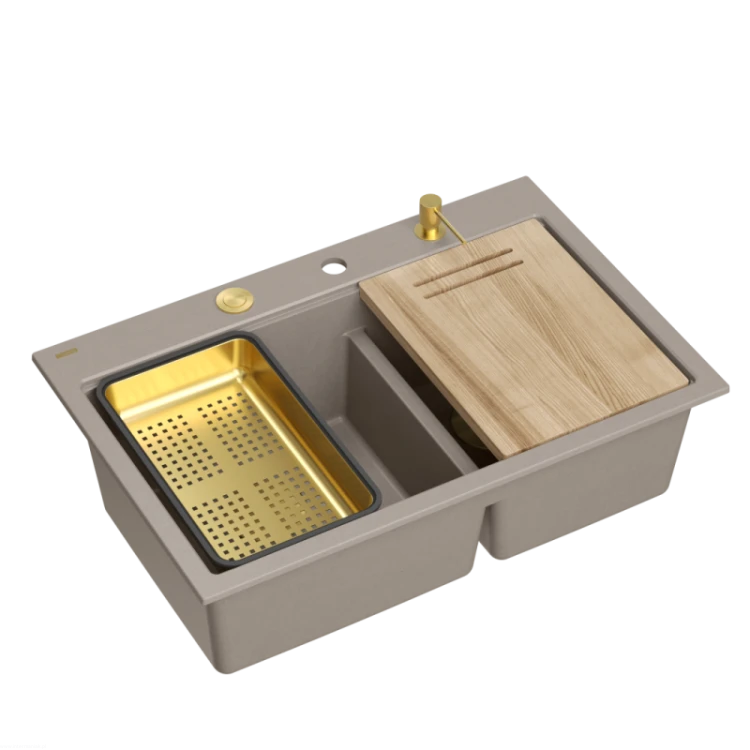 Zlewozmywak-granitowy-MARC-120-WORKSTATION-dwukomorowy-wpuszczany-soft-taupeelementy-zlote-Quadron.jpg
