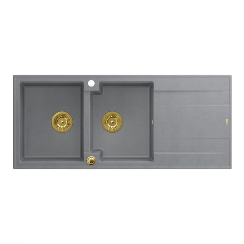 Zlewozmywak-granitowy-EVAN-121-dwukomorowy-wpuszczany-silver-stoneelementy-zlote-Quadron.jpg