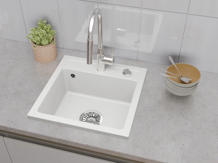 Zlewozmywak-granitowy-bialy-jednokomorowy-BELLA-44-x-44-cm-Rodzaj-wpuszczany