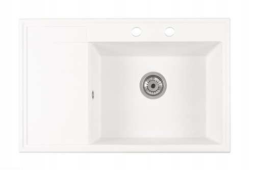ZLEWOZMYWAK-GRANITOWY-Zlew-kuchenny-FELICJA-79-P-bialy-79-x-50-cm-Stan-opakowania-oryginalne